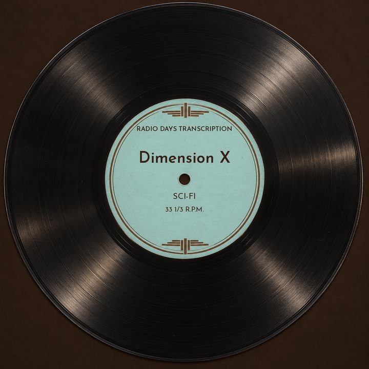 Illustration: a transcription disc label made for Radio Days, not an original disc