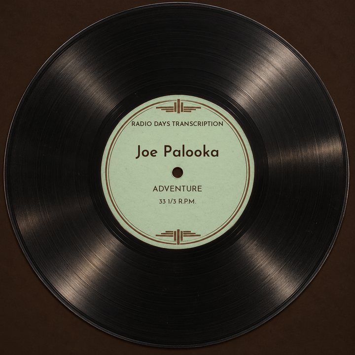 Illustration: a transcription disc label made for Radio Days, not an original disc