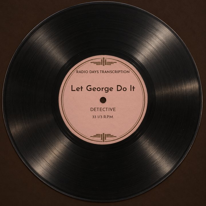 Illustration: a transcription disc label made for Radio Days, not an original disc