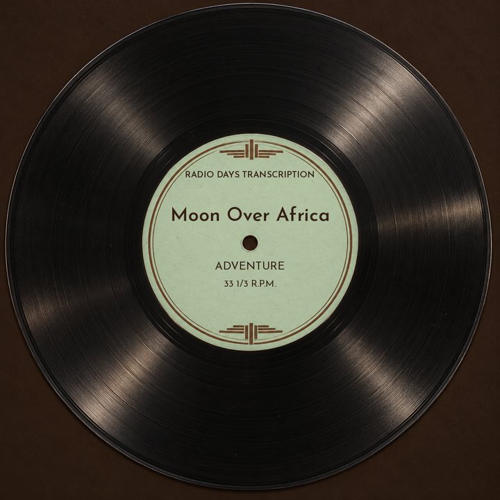 Illustration: a transcription disc label made for Radio Days, not an original disc