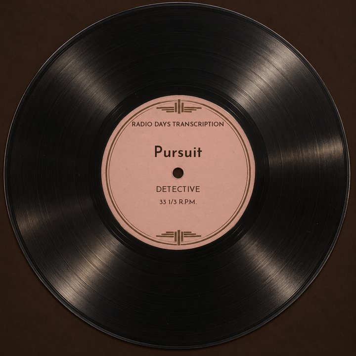 Illustration: a transcription disc label made for Radio Days, not an original disc