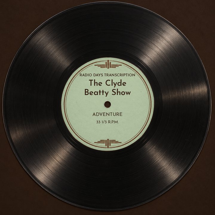 Illustration: a transcription disc label made for Radio Days, not an original disc