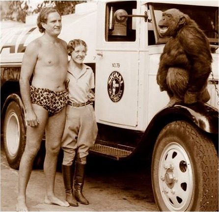James Pierce as Tarzan and Joan Burroughs Pierce as Jane