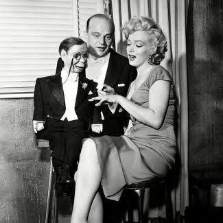 Charlie McCarthy, Edgar Bergen and Marilyn Monroe