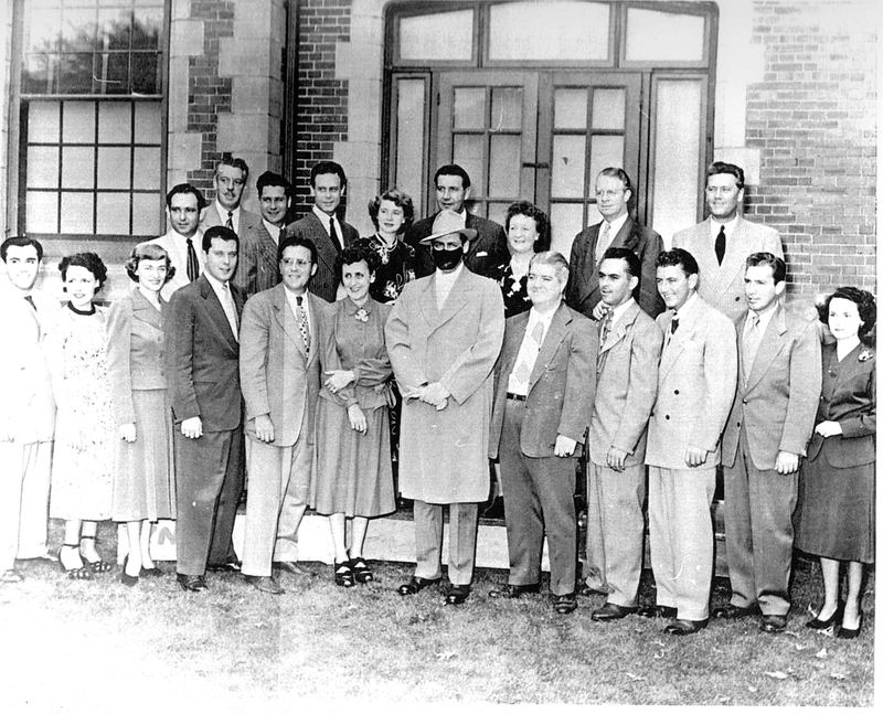 Jack McCarthy as the Green Hornet with the WXYZ cast